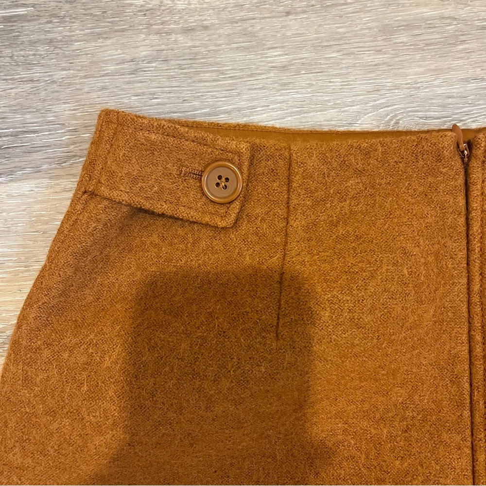 COS Rust Wool Mini Skirt - Picture 8 of 13